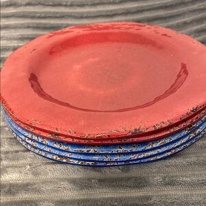 Pier 1 Imports Blue Melamine Plate